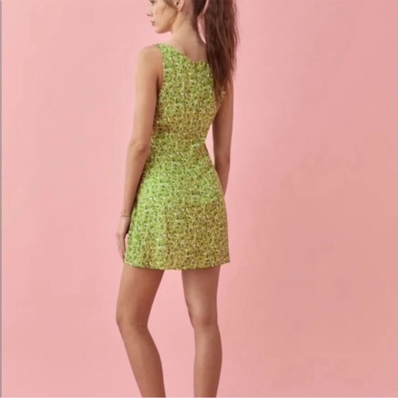 Reformation Noha  green dress size 6 - Picture 5 of 6